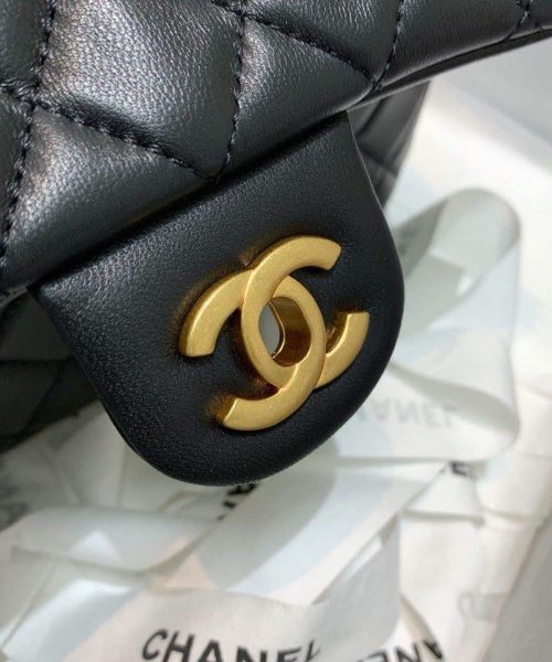 replica-chanel-flap-bag-with-cc-ball-on-strap-black-for-women-as1787-1