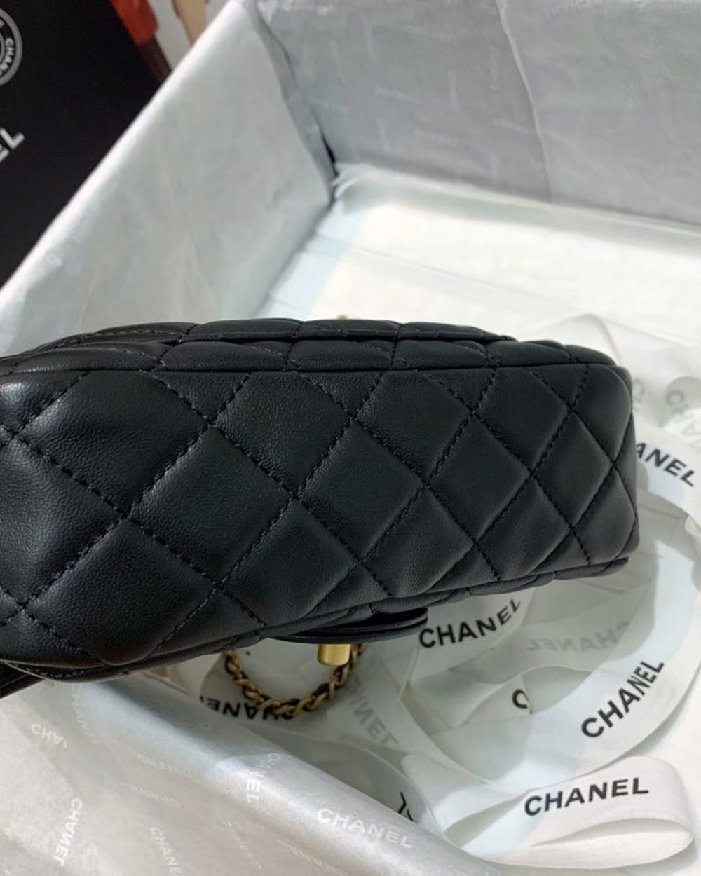 1:1 Replica Chanel Flap Bag With CC Ball On Strap Black For Women, Women's Handbags, Shoulder And Crossbody Bags 7.8in/20cm AS1787
