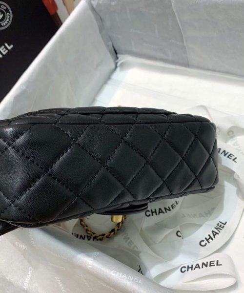 replica-chanel-flap-bag-with-cc-ball-on-strap-black-for-women-as1787-5