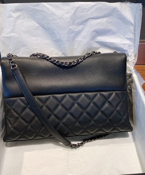 [REP 1:1] Chanel Flap Bag With Top Handle Black Bag For Women 32cm/12.5in