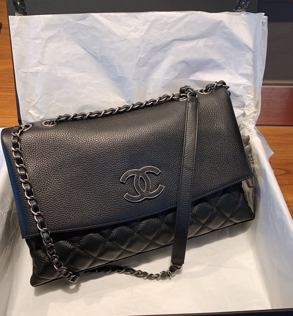 [REP 1:1] Chanel Flap Bag With Top Handle Black Bag For Women 32cm/12.5in