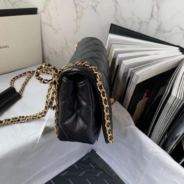[REP 1:1] Chanel Flapbag With Chain Black For Women, Women's Bags 8.3in/21cm