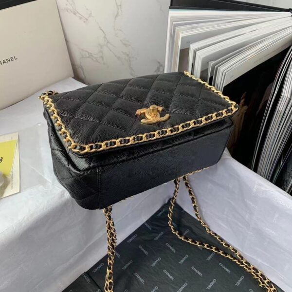 [REP 1:1] Chanel Flapbag With Chain Black For Women, Women's Bags 8.3in/21cm