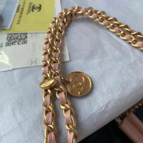 [REP 1:1] Chanel Flapbag With Chain Light Pink For Women, Women's Bags 8.3in/21cm
