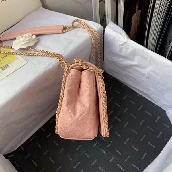 [REP 1:1] Chanel Flapbag With Chain Light Pink For Women, Women's Bags 8.3in/21cm