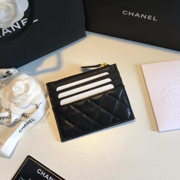 Chanel Flat Card Holder Black Bag For Women 11.5cm/4.5in