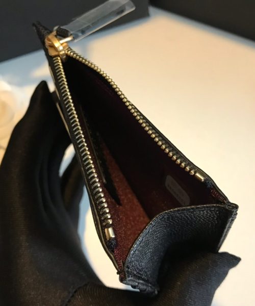 1:1 Replica Chanel Flat Card Holder Black Bag For Women 11.5cm/4.5in