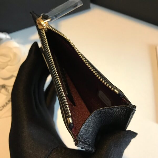 Chanel Flat Card Holder Black Bag For Women 11.5cm/4.5in