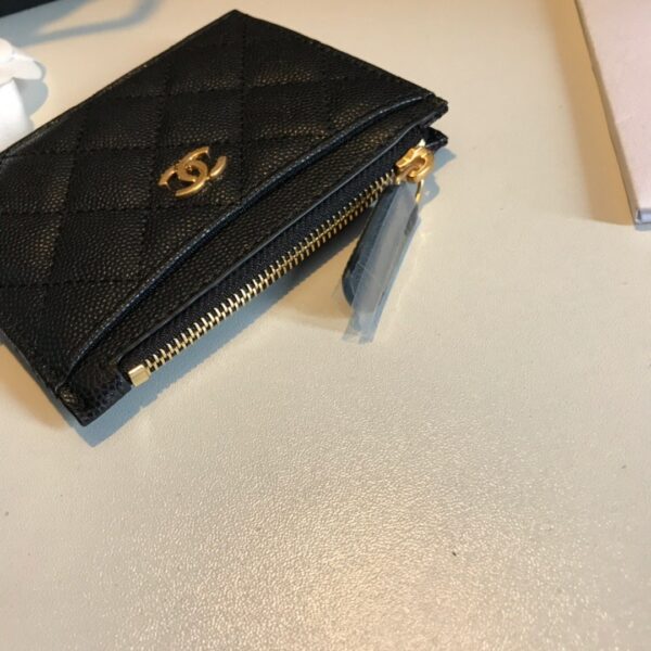 Chanel Flat Card Holder Black Bag For Women 11.5cm/4.5in