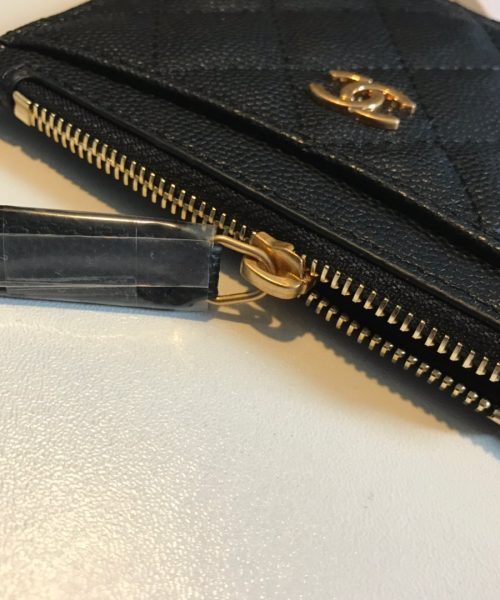 1:1 Replica Chanel Flat Card Holder Black Bag For Women 11.5cm/4.5in