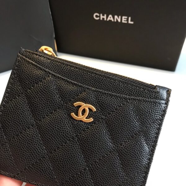 Chanel Flat Card Holder Black Bag For Women 11.5cm/4.5in