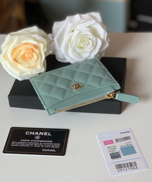1:1 Replica Chanel Flat Card Holder Mint Bag For Women 11.5cm/4.5in
