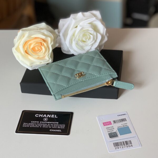 Chanel Flat Card Holder Mint Bag For Women 11.5cm/4.5in