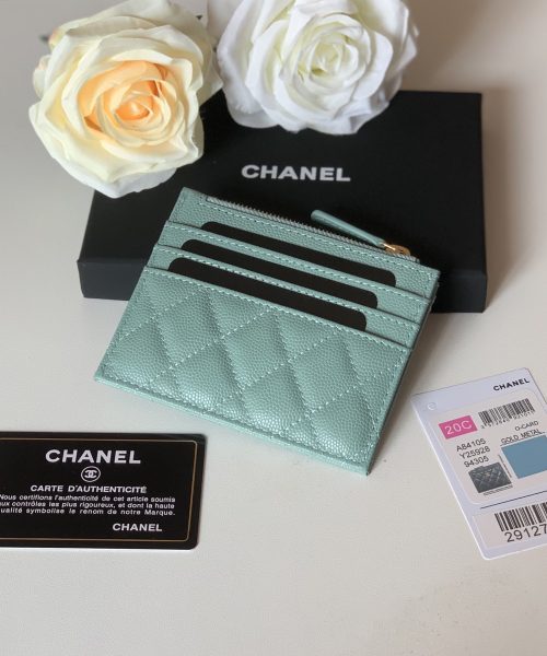 1:1 Replica Chanel Flat Card Holder Mint Bag For Women 11.5cm/4.5in