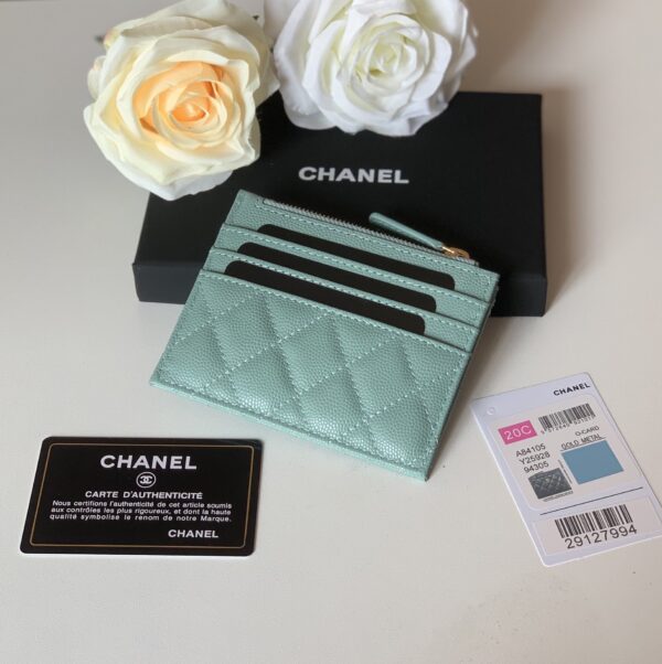 Chanel Flat Card Holder Mint Bag For Women 11.5cm/4.5in