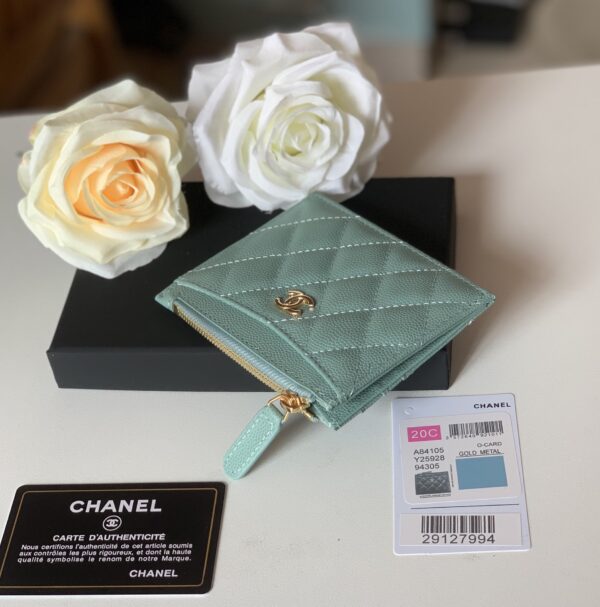 Chanel Flat Card Holder Mint Bag For Women 11.5cm/4.5in