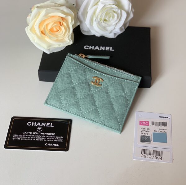 Chanel Flat Card Holder Mint Bag For Women 11.5cm/4.5in