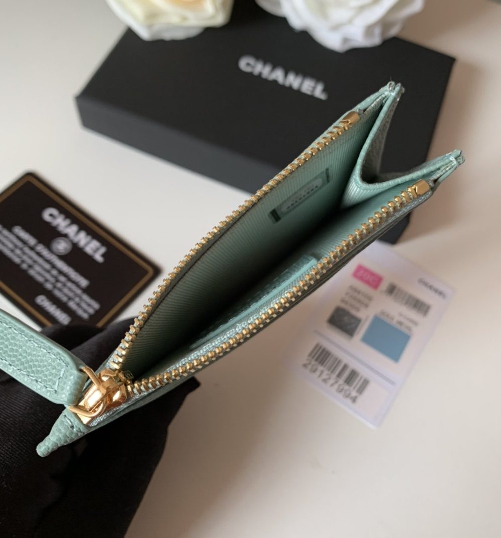 1:1 Replica Chanel Flat Card Holder Mint Bag For Women 11.5cm/4.5in
