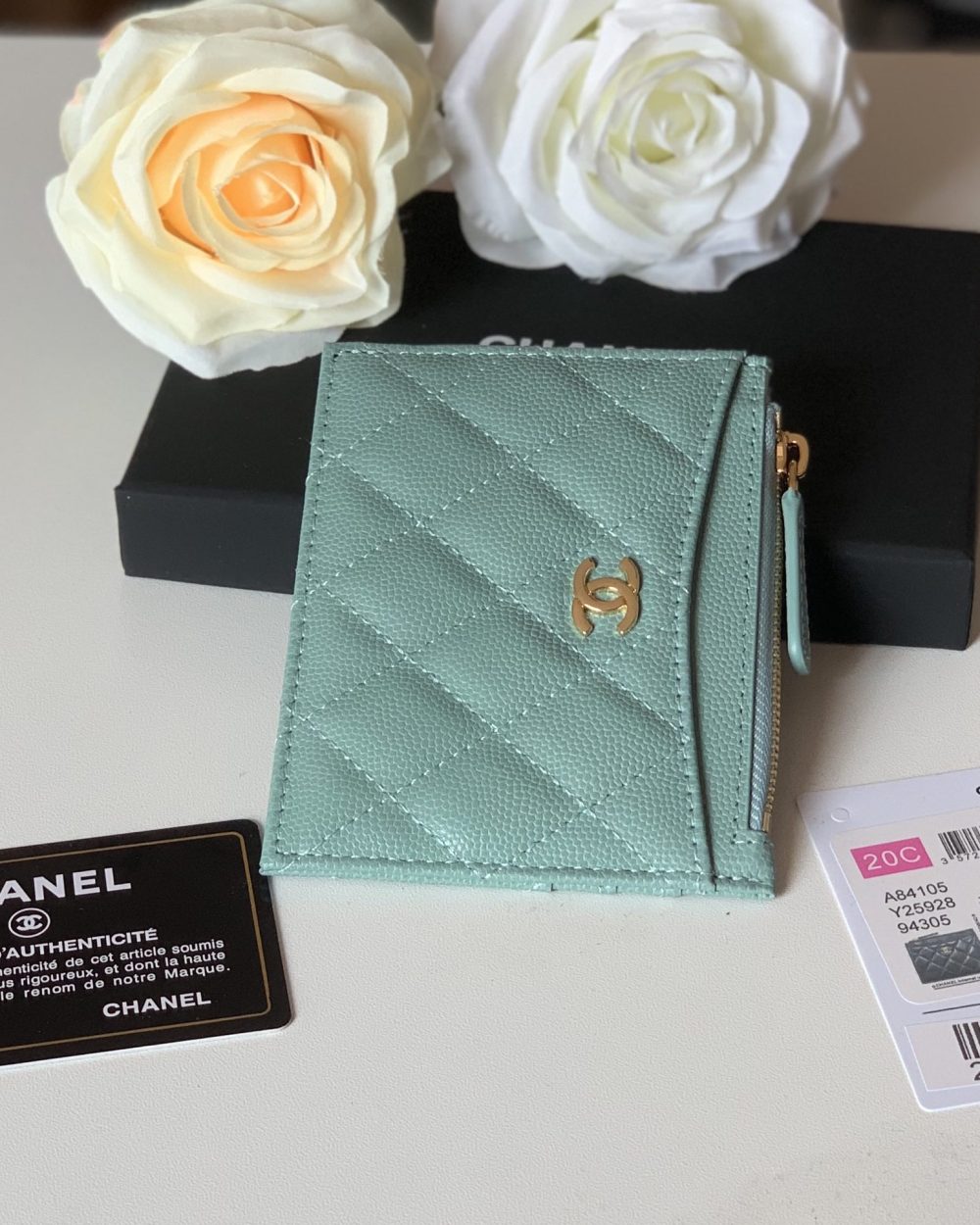 1:1 Replica Chanel Flat Card Holder Mint Bag For Women 11.5cm/4.5in