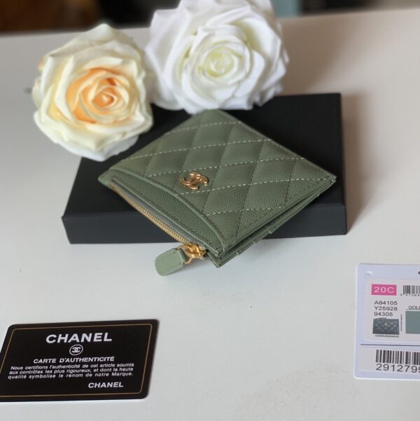 Chanel Flat Card Holder Olive Bag For Women 11.5cm/4.5in