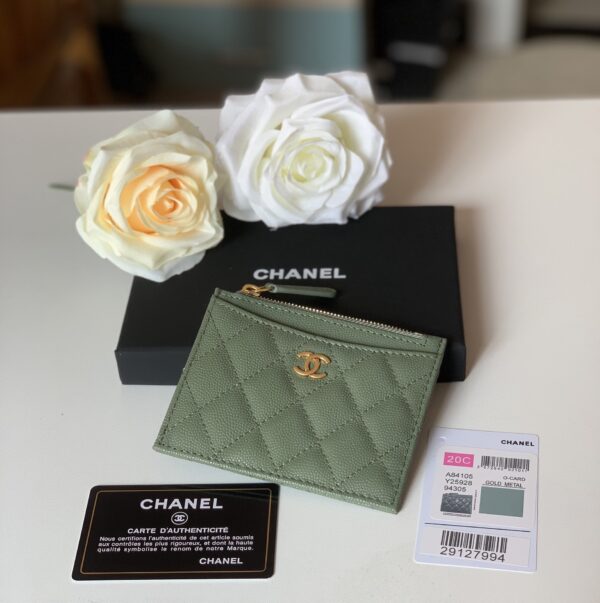 Chanel Flat Card Holder Olive Bag For Women 11.5cm/4.5in