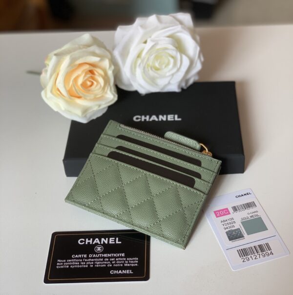 Chanel Flat Card Holder Olive Bag For Women 11.5cm/4.5in