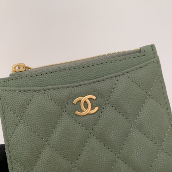 Chanel Flat Card Holder Olive Bag For Women 11.5cm/4.5in