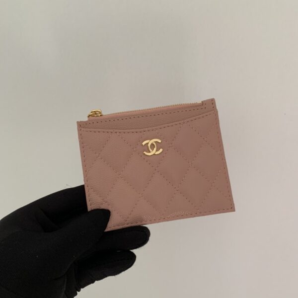 Chanel Flat Card Holder Pink Bag For Women 11.5cm/4.5in
