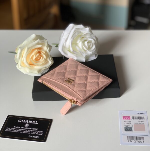 Chanel Flat Card Holder Pink Bag For Women 11.5cm/4.5in