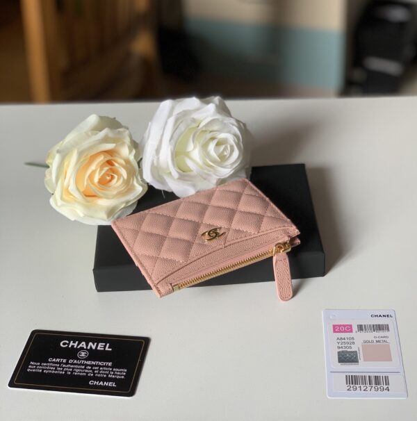 Chanel Flat Card Holder Pink Bag For Women 11.5cm/4.5in