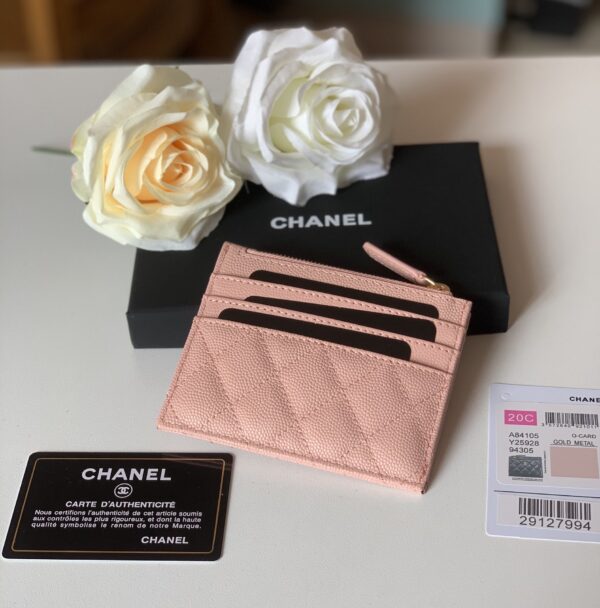 Chanel Flat Card Holder Pink Bag For Women 11.5cm/4.5in