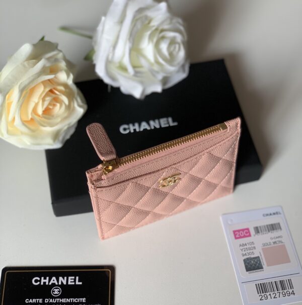 Chanel Flat Card Holder Pink Bag For Women 11.5cm/4.5in