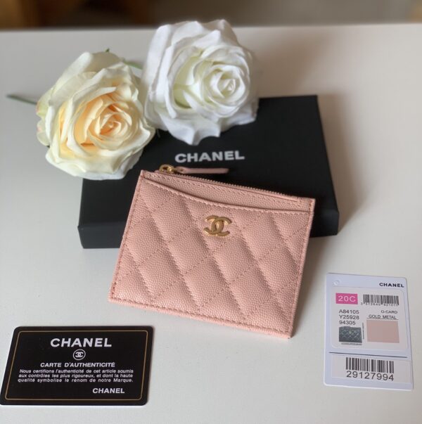 Chanel Flat Card Holder Pink Bag For Women 11.5cm/4.5in