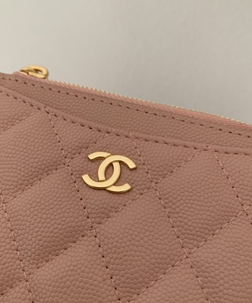 1:1 Replica Chanel Flat Card Holder Pink Bag For Women 11.5cm/4.5in