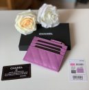 1:1 Replica Chanel Flat Card Holder Purple Bag For Women 11.5cm/4.5in