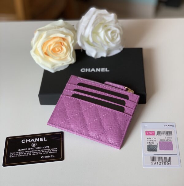 Chanel Flat Card Holder Purple Bag For Women 11.5cm/4.5in
