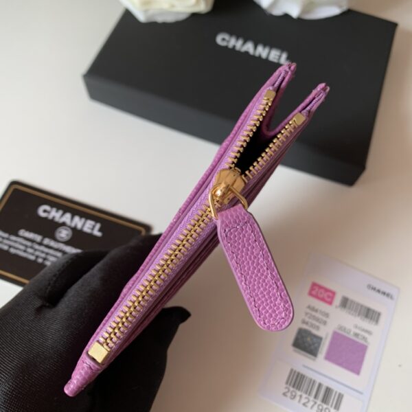 Chanel Flat Card Holder Purple Bag For Women 11.5cm/4.5in