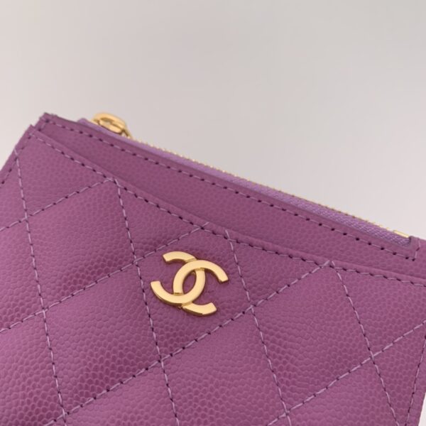 Chanel Flat Card Holder Purple Bag For Women 11.5cm/4.5in