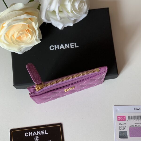Chanel Flat Card Holder Purple Bag For Women 11.5cm/4.5in