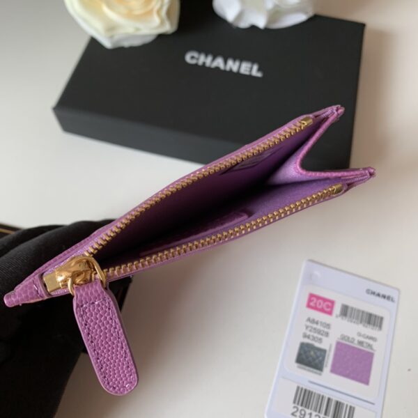 Chanel Flat Card Holder Purple Bag For Women 11.5cm/4.5in