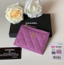 1:1 Replica Chanel Flat Card Holder Purple Bag For Women 11.5cm/4.5in