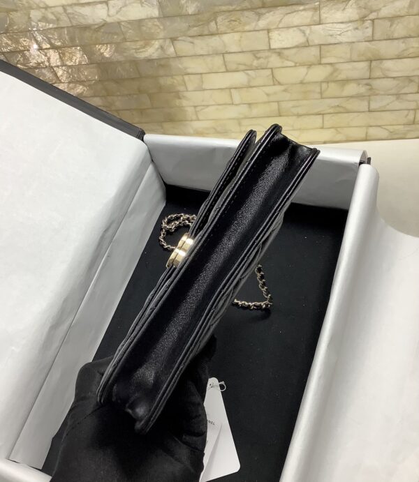 [REP 1:1] Chanel Hand-Held Oblique Cross Bag Black For Women, Women's Bags 6.7in/19cm