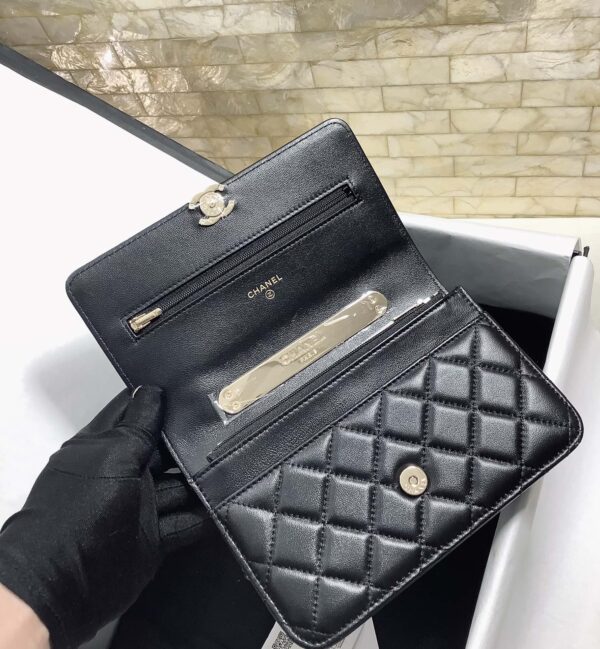 [REP 1:1] Chanel Hand-Held Oblique Cross Bag Black For Women, Women's Bags 6.7in/19cm