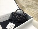 [REP 1:1] Chanel Hand-Held Oblique Cross Bag Black For Women, Women's Bags 6.7in/19cm