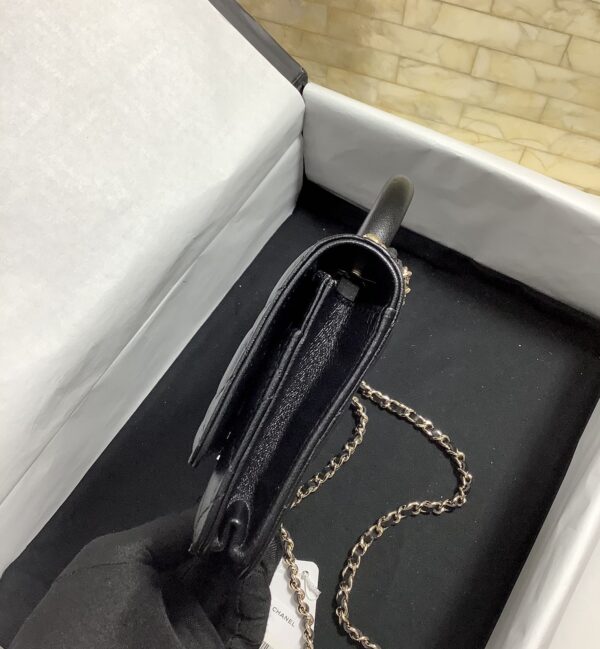 [REP 1:1] Chanel Hand-Held Oblique Cross Bag Black For Women, Women's Bags 6.7in/19cm