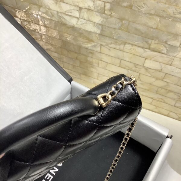 [REP 1:1] Chanel Hand-Held Oblique Cross Bag Black For Women, Women's Bags 6.7in/19cm