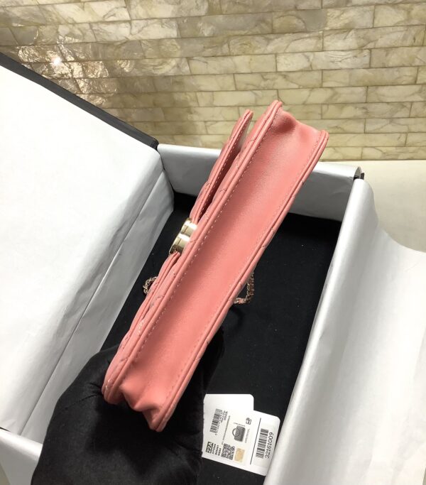 [REP 1:1] Chanel Hand-Held Oblique Cross Bag Pink For Women, Women's Bags 6.7in/19cm