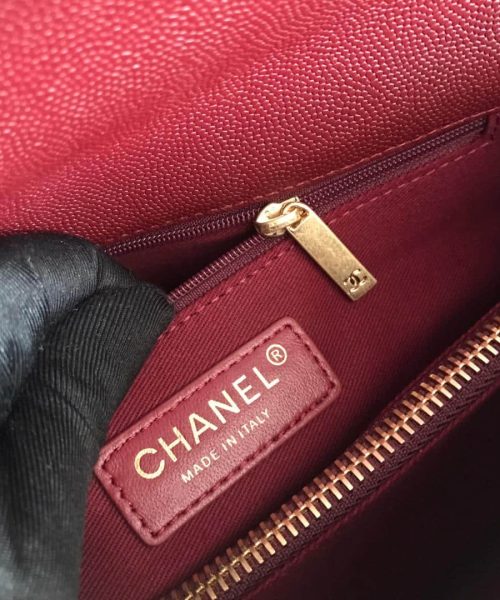 [REP 1:1] Chanel Handbag With Top Handle Dark Red For Women 11in/28cm