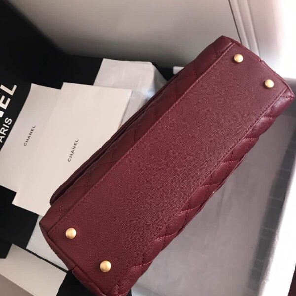 [REP 1:1] Chanel Handbag With Top Handle Dark Red For Women 11in/28cm