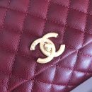 [REP 1:1] Chanel Handbag With Top Handle Dark Red For Women 11in/28cm